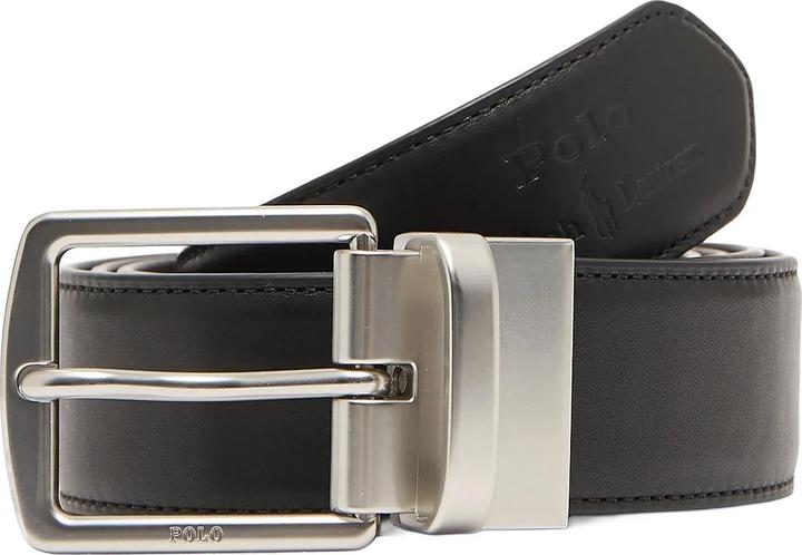 Produktbild Ralph Lauren Polo Narbiges Leder Gürtel und Brieftasche Set Logo