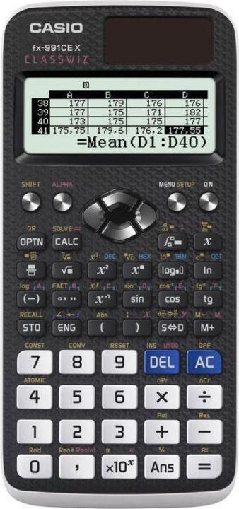 Casio FX-991CEX (Batterie, Celle solari)