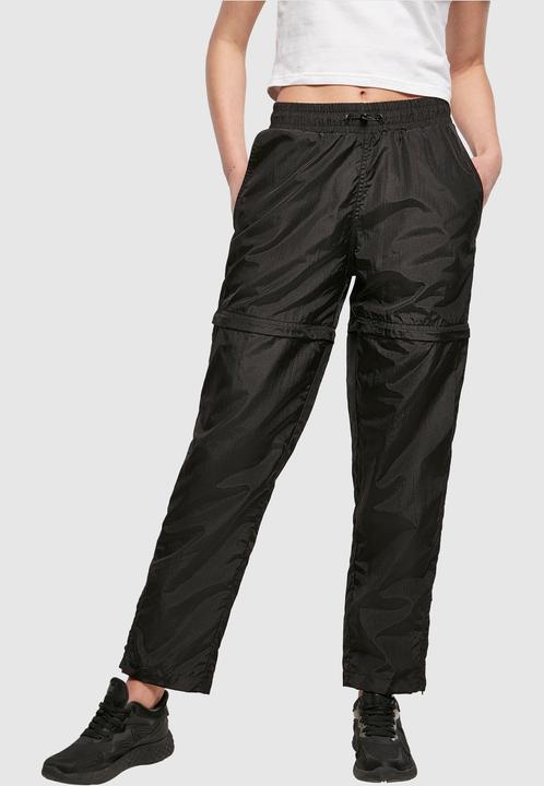 Actual product image Urban Classics Ladies Shiny Crinkle Nylon Zip Pants (L)