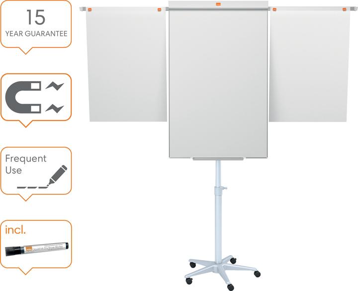 Actual product image Nobo Impression Pro - mobile steel flipchart (70 x 190 cm)