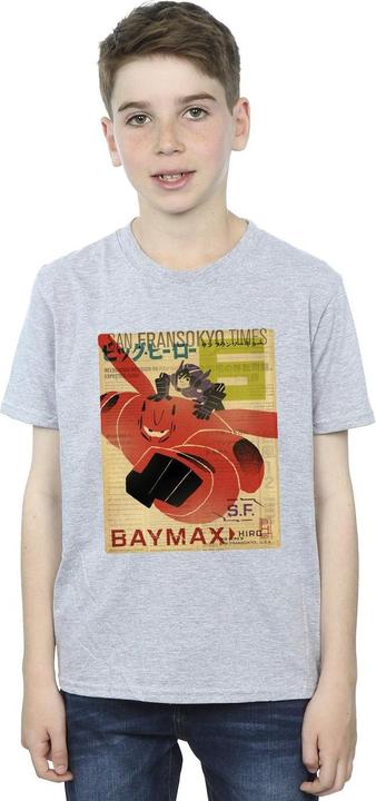 Image du produit Disney - T-shirt BIG HERO BAYMAX FLYING BAYMAX NEWSPAPER - Garçon (116)