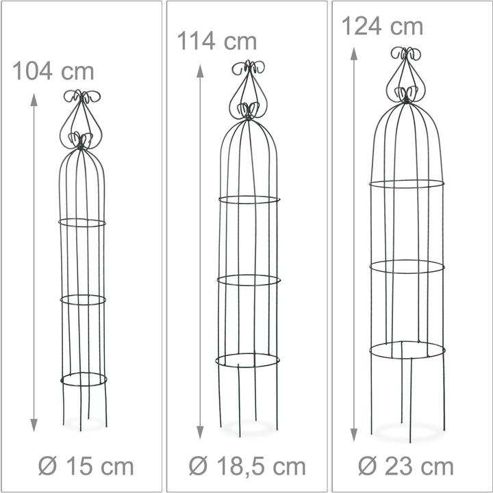 Actual product image Relaxdays Trellis Obelisk Set of 3 (23 cm, 23 cm)