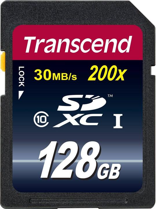 Actual product image Transcend SDXC Ultimate 200x (128 GB, SDXC, U1, UHS-I)