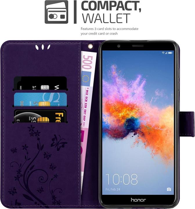 Actual product image Cadorabo Flower Book Cover (Honor 7X)