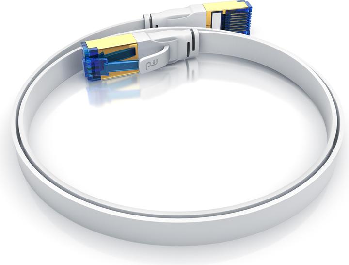 Produktbild Primewire CAT 8.1 Netzwerkkabel Flach - LAN Patchkabel Datenkabel - Flachbandkabel Verlegekabel - Cat 6 Cat 7 (U/FTP, CAT8.1, 0.25 m)