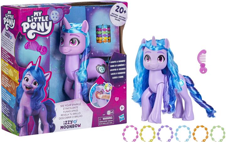 Actual product image My Little Pony Discover your pony sparkle Sparkle Fun Izzy Moonbow, 20 cm high pony for children, with