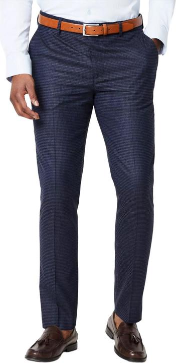Actual product image Burton Mens Tonal Grid Check Slim Wedding Suit Trousers (30)