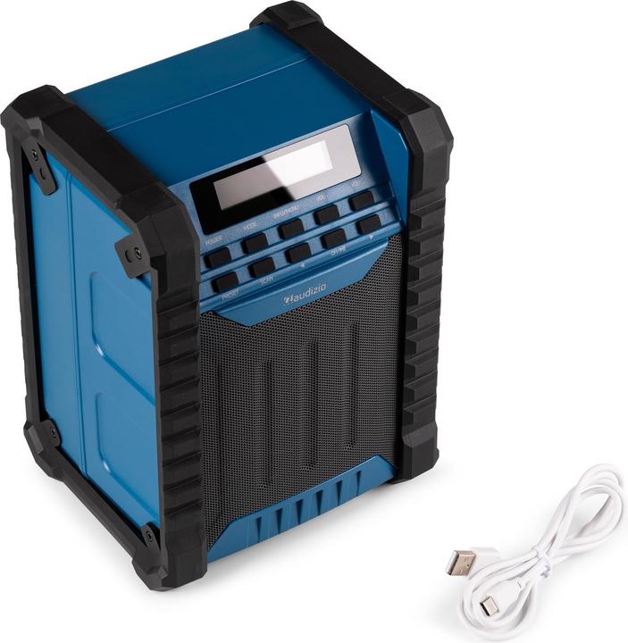 Image du produit Audizio Baustellenradio Temi Blau, Radio Tuner: FM, DAB+ (FM, DAB+ DAB, Bluetooth)