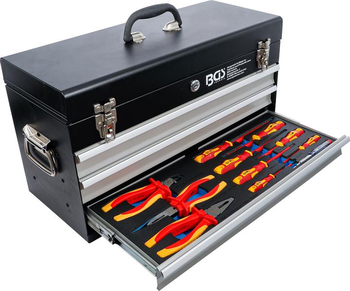 Produktbild BGS Elektriker-Metall-Werkzeugkoffer 3 Schubladen mit 147 Werkzeugen
