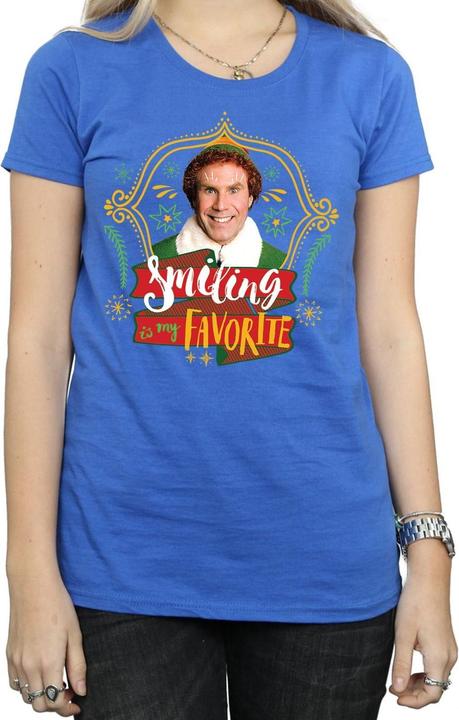 Actual product image Elf Womens/Ladies Buddy Smiling Cotton T-Shirt (L)