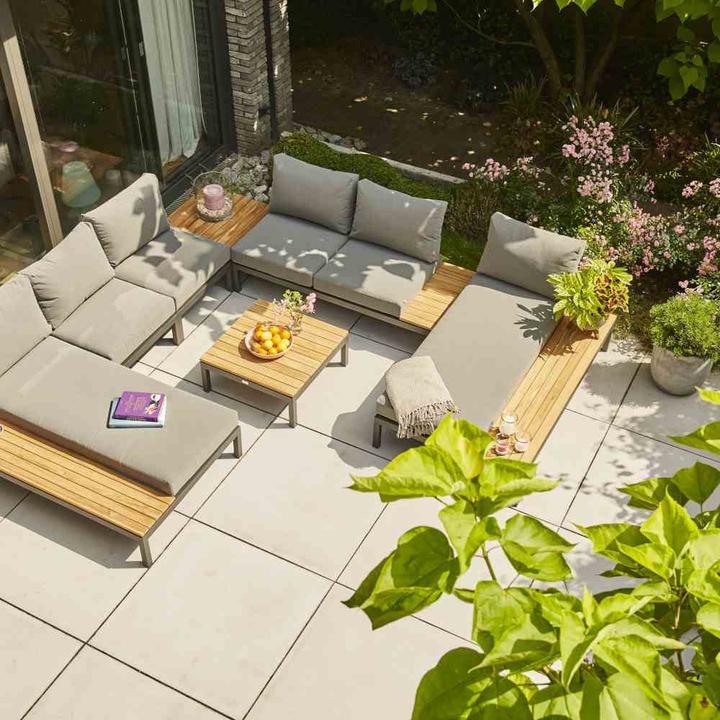 Actual product image Siena Garden Lounge Table Alvida Teak 74x74x30 cm anthracite (73.50 cm)