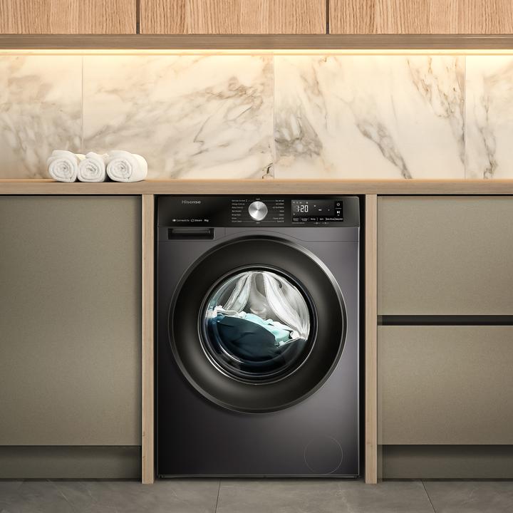 Actual product image Hisense Waschmaschine WF3S8043BB3 8kg A-30% (8 kg, Left)