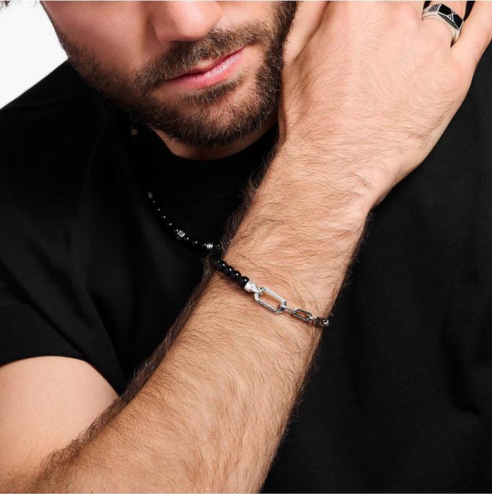 Produktbild Thomas Sabo Armband Onyx Beads (19 cm, 925er Silber)