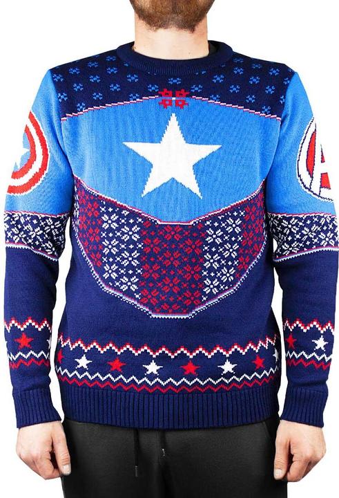 Produktbild Captain America Sweatshirt weihnachtliches Design (L)