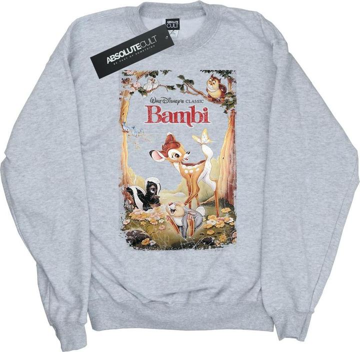 Immagine prodotto Disney Bambi Retro Poster Felpa Ragazze (152, 158)
