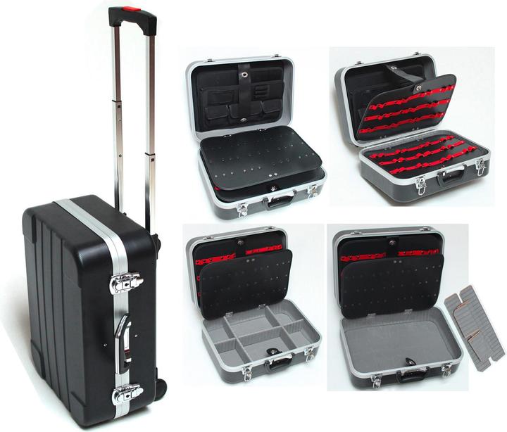 Immagine prodotto Dema Cassetta degli attrezzi Trolley Pilot Case ABS nero 6+