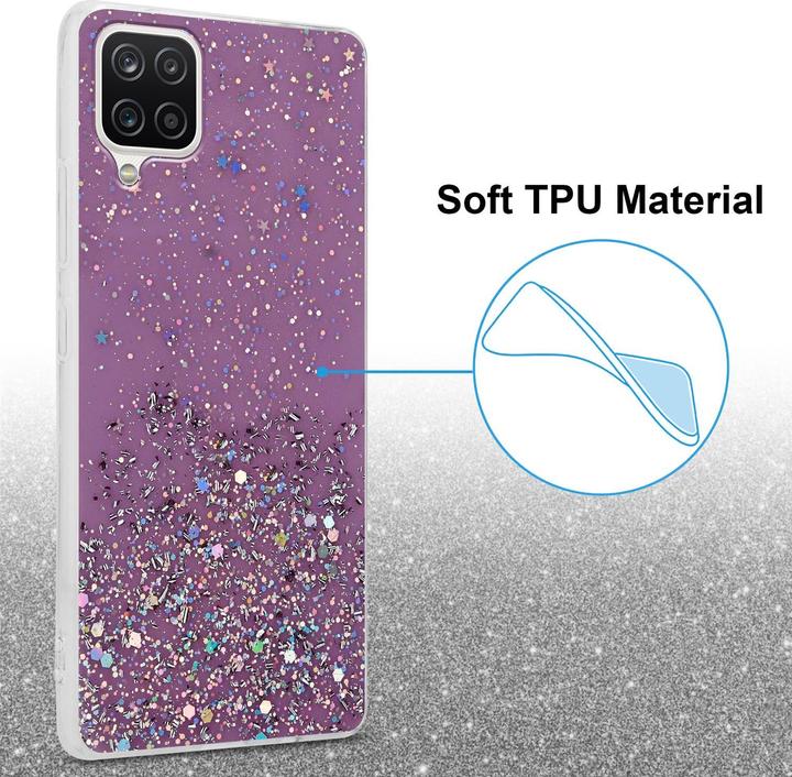Actual product image Cadorabo TPU cover sparkling glitter (Samsung Galaxy A12, Samsung Galaxy M12)