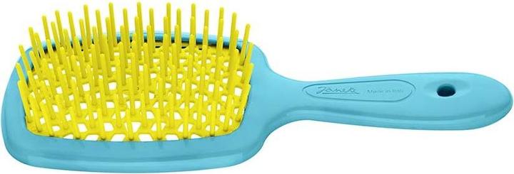 Actual product image Jäneke Janeke Superbrush Paddle Hair Brush In Yellow Turquoise