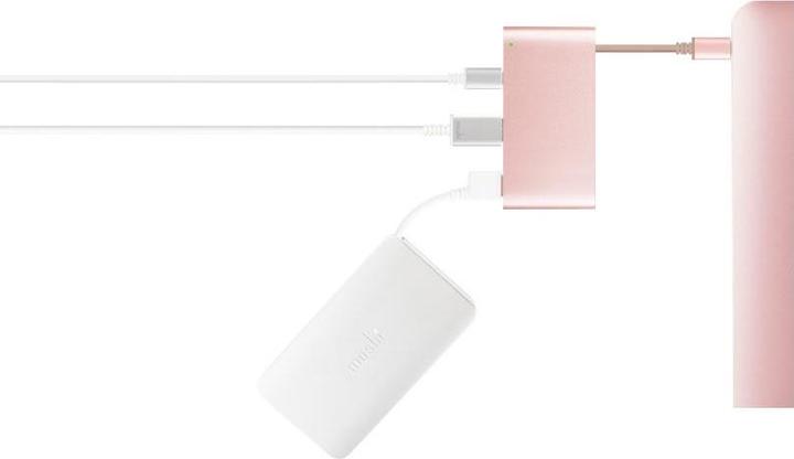 Produktbild Moshi USB-C Multiport Adapter Rose Gold (USB-C, 3 Ports)