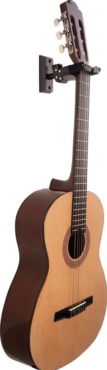Image du produit Hercules GSP38WBK PLUS Support mural pour guitare avec plaque en bois noir, court (Ukelelele, Mandoline, Guitare électrique)