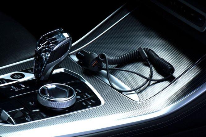 Image du produit Forcell Chargeur de voiture USB 38W + câble USB-C