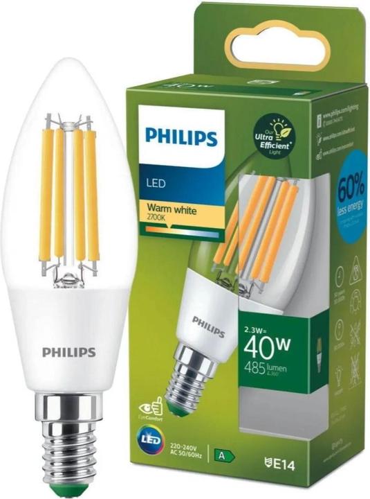 Immagine prodotto Philips LED classico (E14, 2.30 W, 485 lm, 1 x, A)
