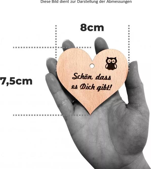 Immagine prodotto ZNatur Ciondolo a forma di cuore con incisione Grazie No.73