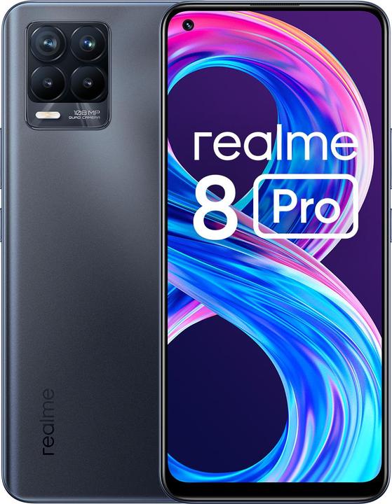 Produktbild realme 8 Pro (8GB) (128 GB, Infinite Black, 6.40", Dual SIM, 108 Mpx, 4G)