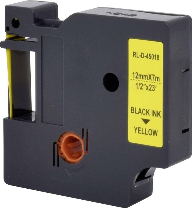 Produktbild Renkforce Schriftband RF-LT-D45018 Kompatibel ersetzt DYMO D1 - 45018 12 mm Ba (1.20 cm, Schwarz)
