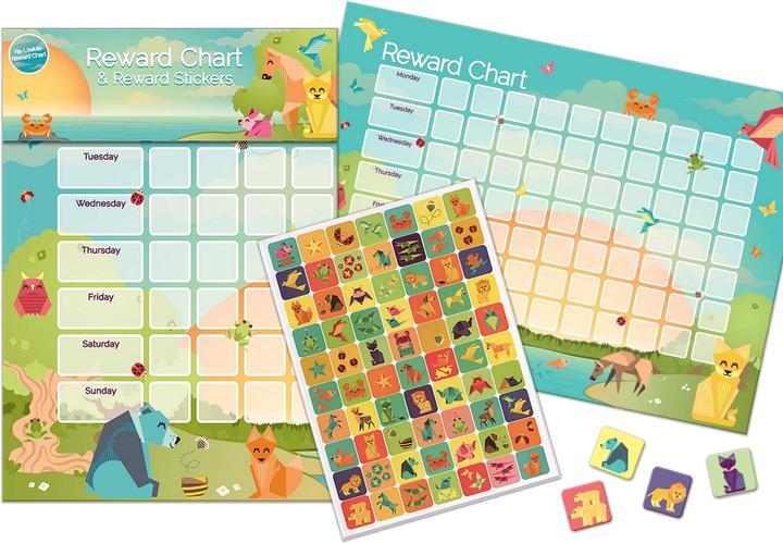 Produktbild Paper Projects BelohnungsstickerTabelle Origami Friends Papier Karton Kunststoff