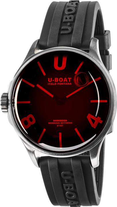 Image du produit U-Boat 9305 Darkmoon SS Red Glass Mens Watch 40mm 5ATM (Montre analogique, 40 mm)