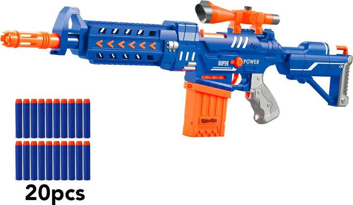 Image du produit VR Shinecon Fusil d'assaut avec flèches en mousse - Modèle Platoon Bleu