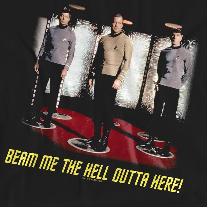 Actual product image Unisex Adult Beam Me Out T-Shirt (M)