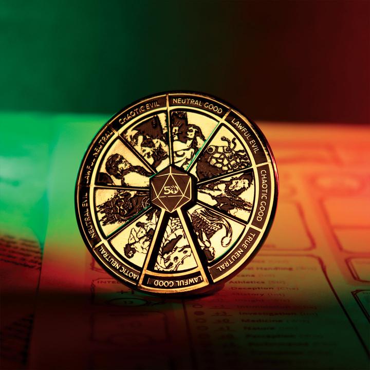 Image du produit Fanattik Dungeons & Dragons Pin's Alignment Spinner Édition limitée plaqué or 24 carats