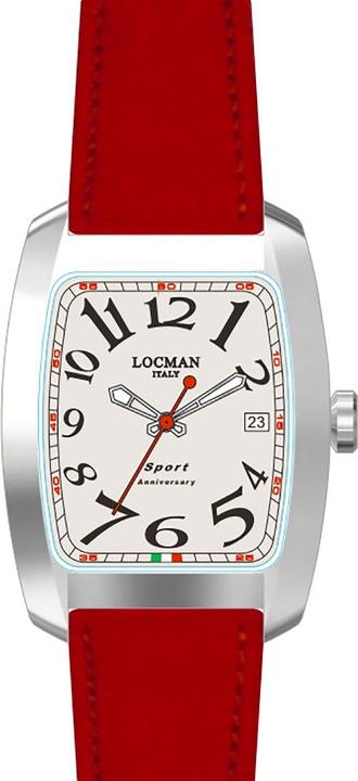 Produktbild Locman Italy Herrenuhr Sport Anniversary rot Ref. 0471 (Analoguhr, 1842.60 mm)