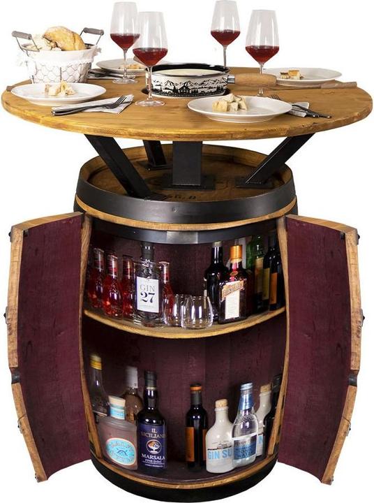 Image du produit Bodega Table haute barrique et réchaud à fondue "Alpage