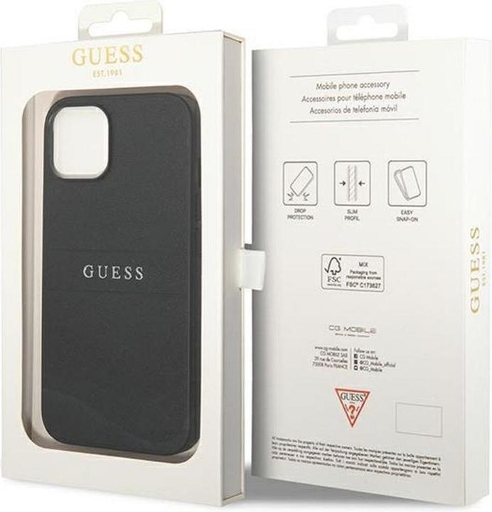 Produktbild Guess PU Leather Saffiano Case für Apple iPhone 14 Plus - black (Apple iPhone 14 Plus, Apple iPhone 15 Plus)