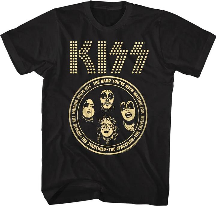 Actual product image KISS Unisex Adult Circle Cotton T-Shirt (S)