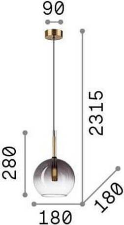Immagine prodotto Ideal lux Lampada a sospensione EMPIRE G9 ⌀180mm dimmerabile cromo vetro fumé bianco caldo 309811 (G9, 370 lm)