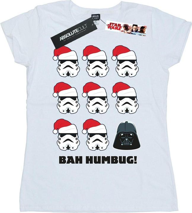 Actual product image Star Wars Womens/Ladies Christmas Humbug Cotton T-Shirt (S)