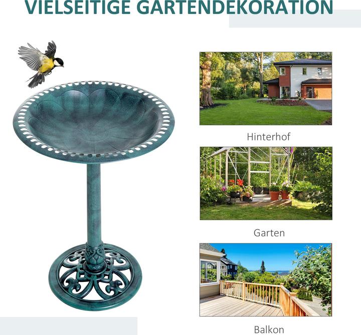 Produktbild Outsunny Vogeltränke mit Ornamentsockel