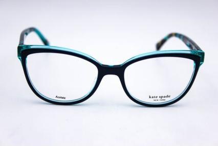 Actual product image Kate Spade Lucinda Blue PJP Semi-Cat Eye Glasses Frame 52-17-140