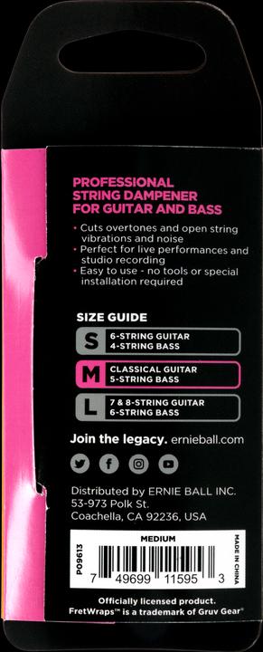 Produktbild Ernie Ball Zubehör, FretWrap, Gruv Gear, Medium