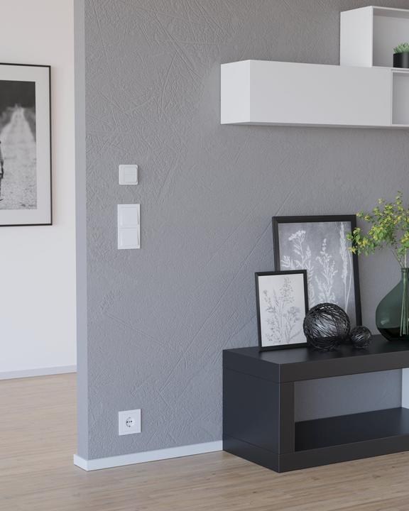 Actual product image Magni Eglo Connect. Z Wall Switch features a plastic structure in a white finish
