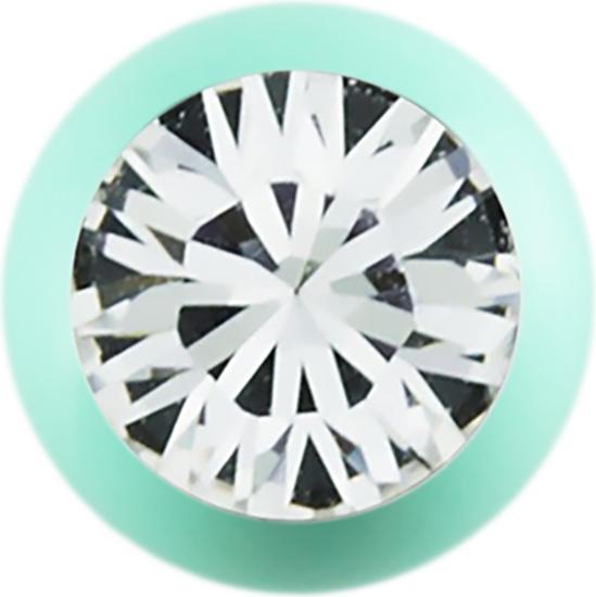 Immagine prodotto Star Piercing Micro sfera verde pastello con Swarovski argento (senza ottone, Acciaio chirurgico 316L)