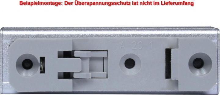 Actual product image Allnet TP Cat 6 overvoltage/lightning protection for ALL95100 top-hat rail mounting bracket