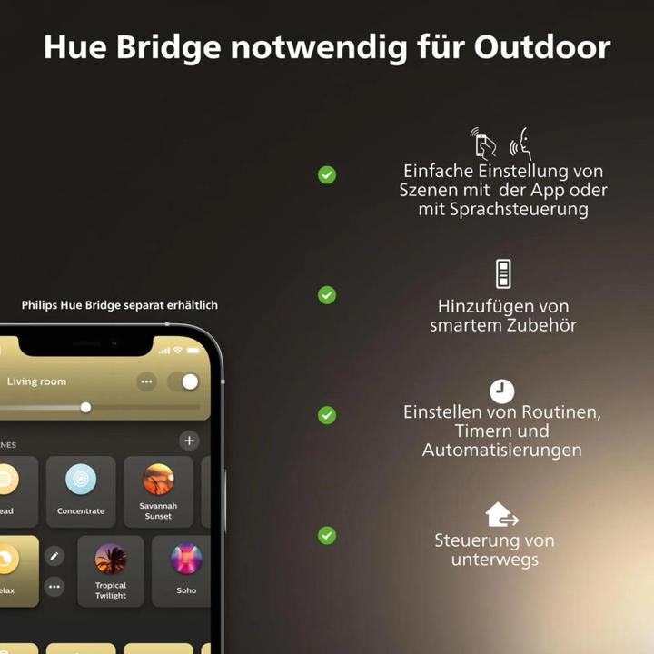 Produktbild Philips Hue Lucca Basis (806 lm, E27, IP44)
