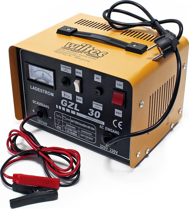 Wiltec Batterieladegerät 12V 24V 16A Ladegerät GZL30 (24V, 12V, 16 A)