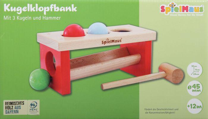 Image du produit Spielmaus SMH Banc de frappe à billes 24x11x10cm