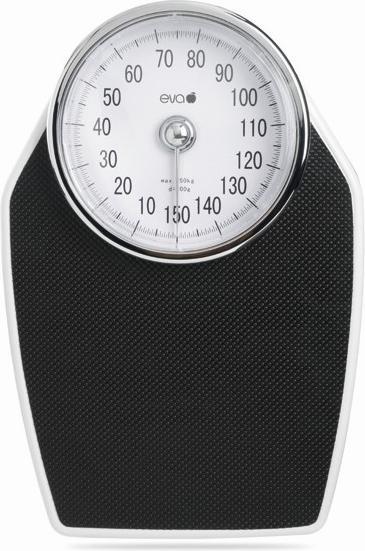 Produktbild Eva- Kochen und Haushalt Eva Personenwaageschwarzweiss, Mod 893 (150 kg)